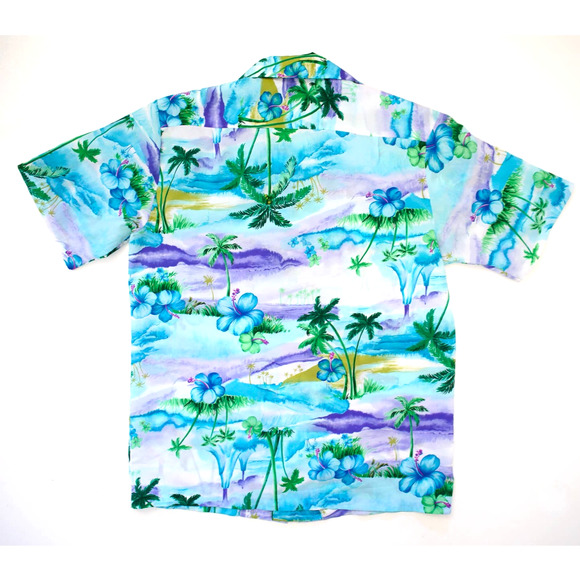 Vintage 70's Penneys Hawaiian Aloha Shirt Mens Medium - Picture 2 of 7